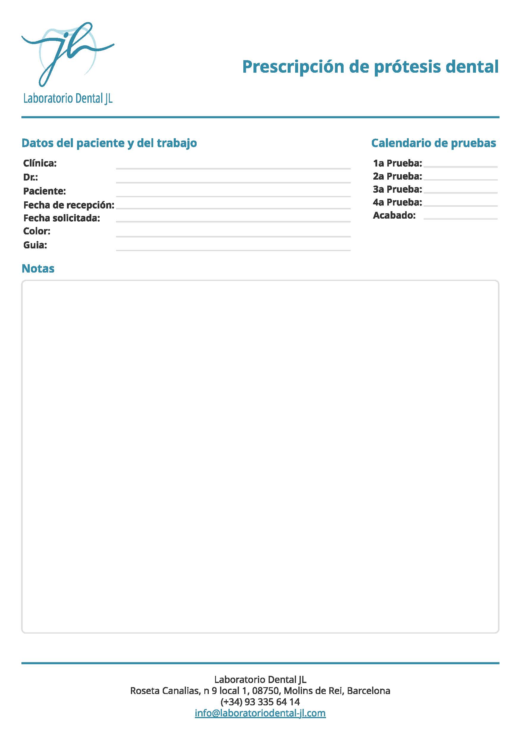 Ver Prescripción protésica simple